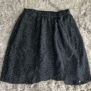 Madewell Small Black White Polka Dot Mini Skirt